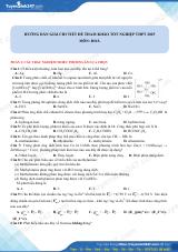 Đề chính thức thi Hóa THPT - có lời giải chi tiết